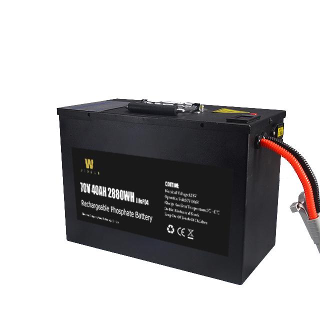 Baterai Sepeda Motor Lithium Ion Lifepo4 72V40Ah Hitam Dengan Bms 2