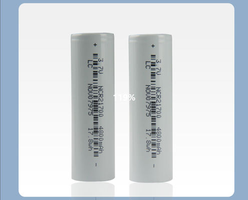 kualitas  21*70mm Rechargeable Flashlight Battery 21700 3.7 V Li Ion Battery 4800mah pabrik