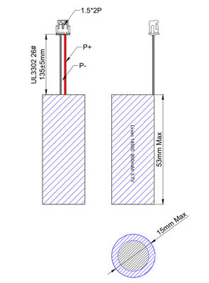 Baterai Silinder Lithium ISO 14500 Tipe 3.7 V 800mah Baterai Isi Ulang