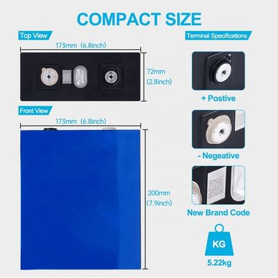 MSDS CE Paket Baterai Lithium Ion Kustom 280ah 3.2 V Baterai Lifepo4