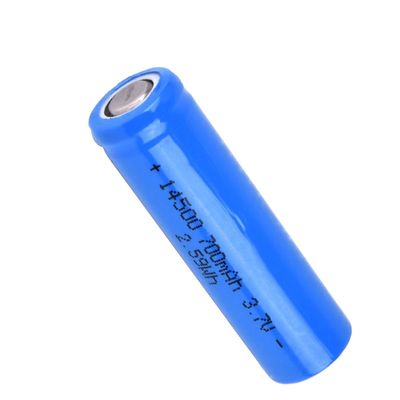 Isi ulang 14500 Lifepo4 3.2 V 600mah Baterai 800 kali Siklus Hidup