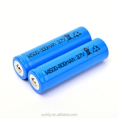 Isi ulang 14500 Lifepo4 3.2 V 600mah Baterai 800 kali Siklus Hidup