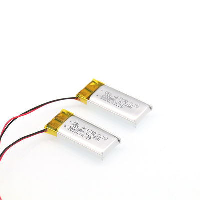 Baterai polimer li-ion / baterai li-po 5mm 3.7v 200mah kustom yang dapat diisi ulang dengan UL CE