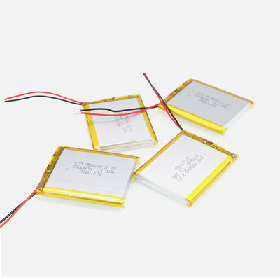 Paket Baterai Lithium Ion Polymer Isi Ulang Persegi 3.7 V 3000mAh 11.1Wh