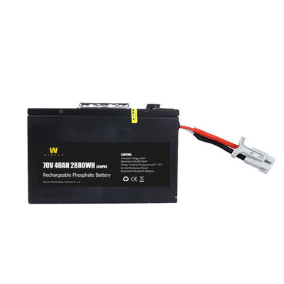 Baterai Sepeda Motor Lithium Ion Lifepo4 72V40Ah Hitam Dengan Bms