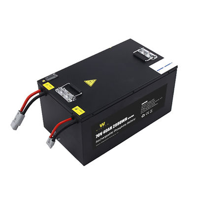 Baterai Sepeda Motor Lithium Ion Lifepo4 72V40Ah Hitam Dengan Bms
